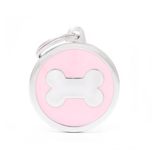 Medalion PINK BIG CIRCLE BONE