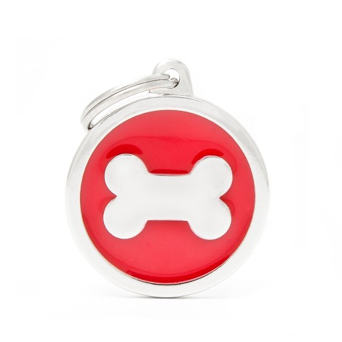 Medalion RED BIG CIRCLE BONE