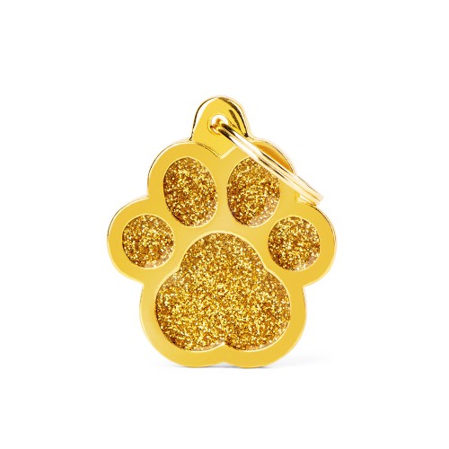 Медальон BIG PAW GLITTER GOLD