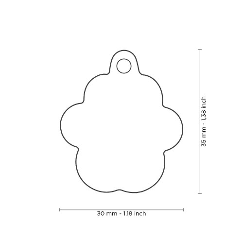 Медальон BIG PAW GLITTER GOLD