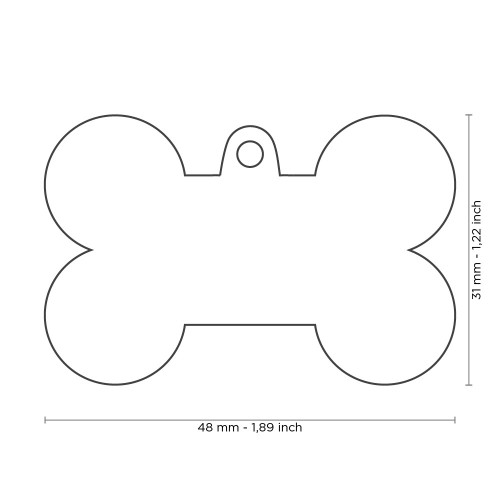 Медальон XL BONE GREEN ALU