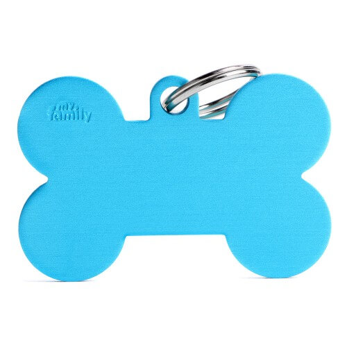 Cumpara  Pentru câini - Medalion XL BONE LIGHT BLUE ALU..