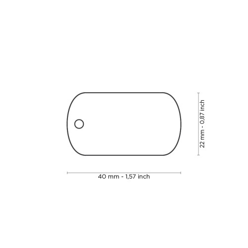 Медальон MILITARE S ALLUMINIO GRIGIO BASIC