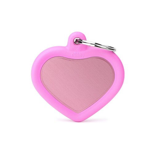 Медальон PINK PINK HEART ALU RUBBER