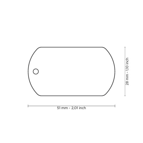 Медальон MILITARE L OTTONE CANNA DA FUCILE BASIC
