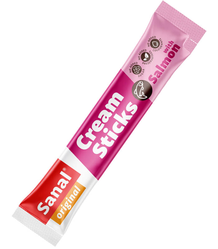 SANAL Cat Cream Sticks with Salmon 75g-5 sticks