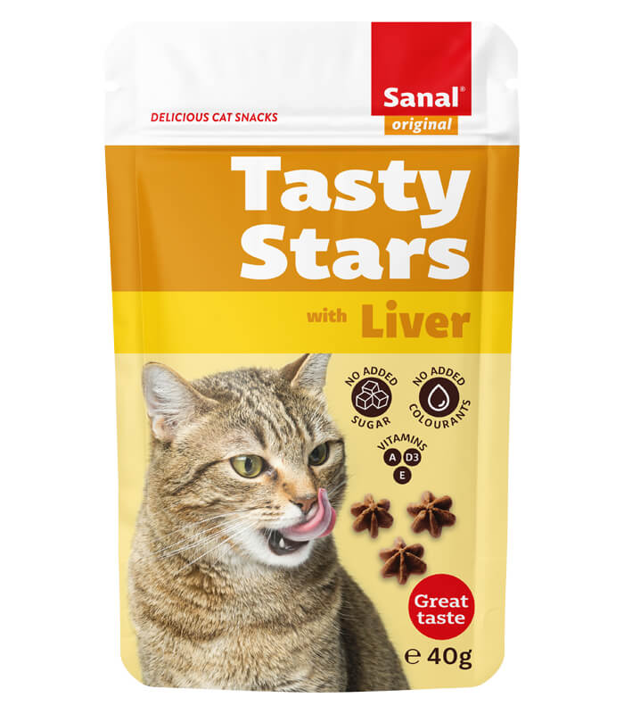 Cumpara  Tratează - SANAL Cat Tasty Stars Liver 40g..