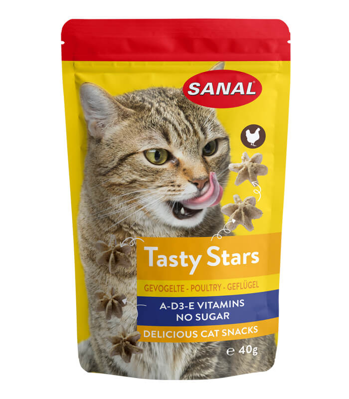 Cumpara  Tratează - SANAL Cat Tasty Stars Poultry 40g..