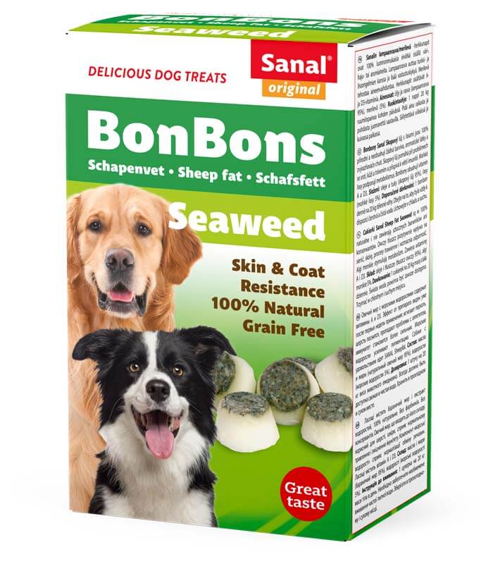 SANAL Dog Sheep Fat BonBons Seaweed 150g