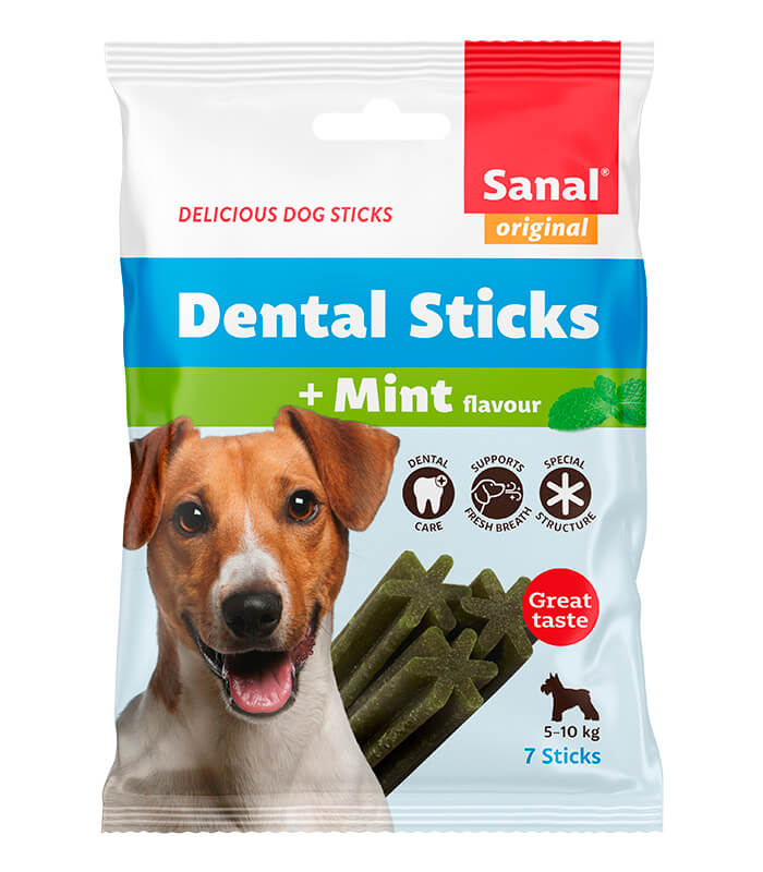 Cumpara  Carne și felii de mestecat - SANAL Dog Dental Sticks Small 105g-7 sticks..