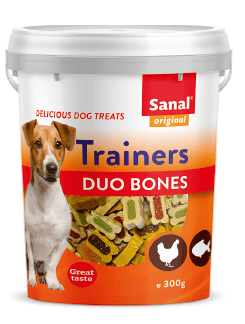 Cumpara  Biscuiți și biscuiți - SANAL Dog Trainers Duo Bones 300g..