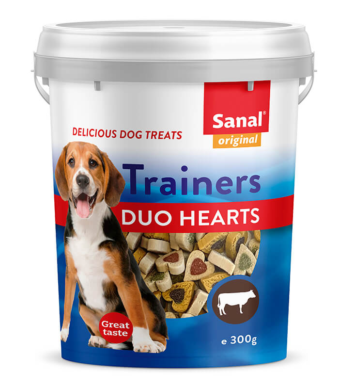 Cumpara  Biscuiți și biscuiți - SANAL Dog Trainers Duo Hearts 300g..