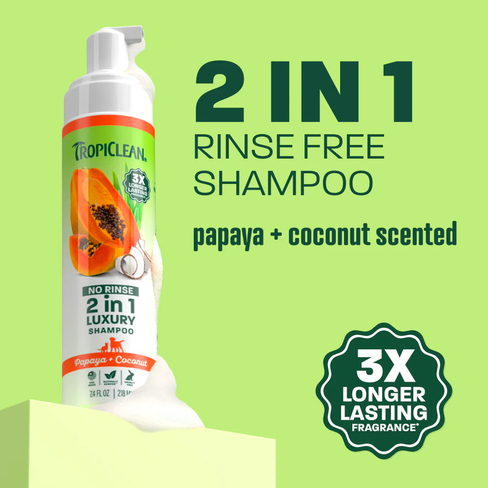 TropiClean Waterless Shampoo Papaya and Coconut