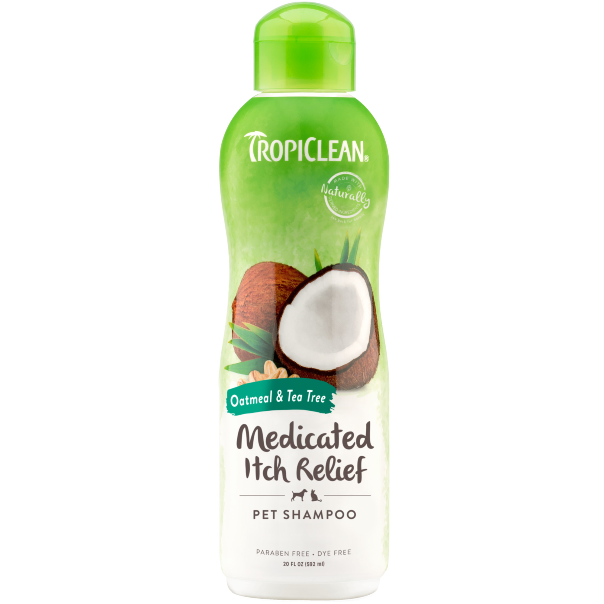 Șampon TropiClean Med Anti-Mâncărime cu Fulgi de Ovăz și Arbore de Ceai