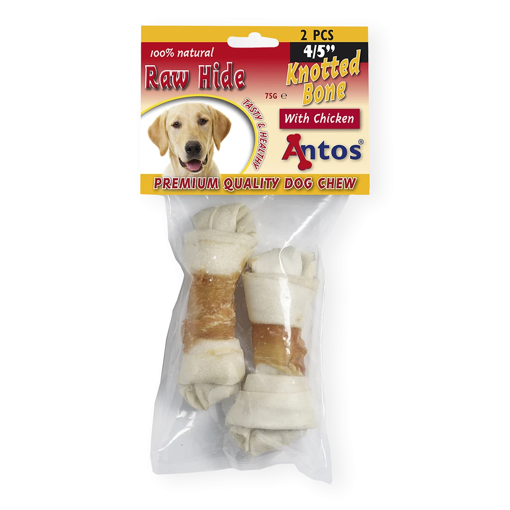 Antos Raw Hide White + Chicken Knot..