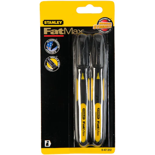 Маркер Stanley Fatmax FIN черный (2 шт.)