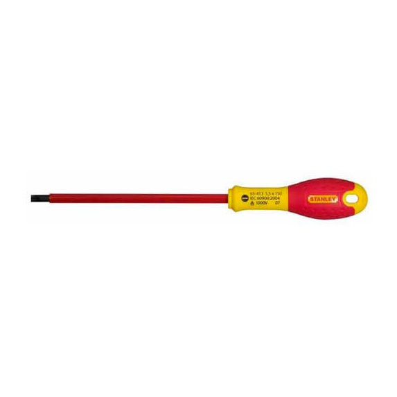 Отвертка Stanley Fatmax SL 3,5х75мм VDE 1000V 0-65-411