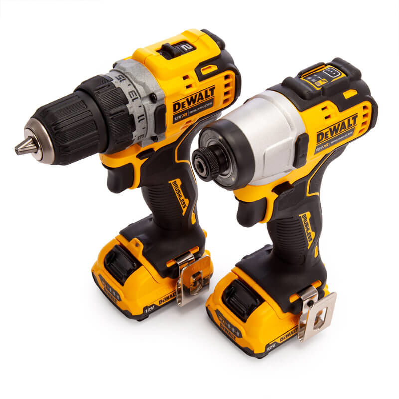 Set scule cu acumulator DeWALT DCK2110L2T (DCD701+DCF801)