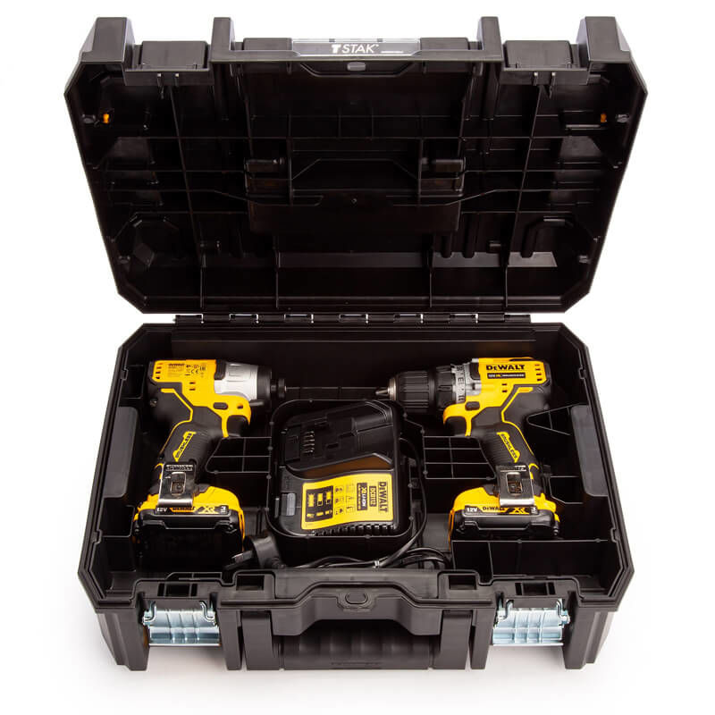 Set scule cu acumulator DeWALT DCK2110L2T (DCD701+DCF801)