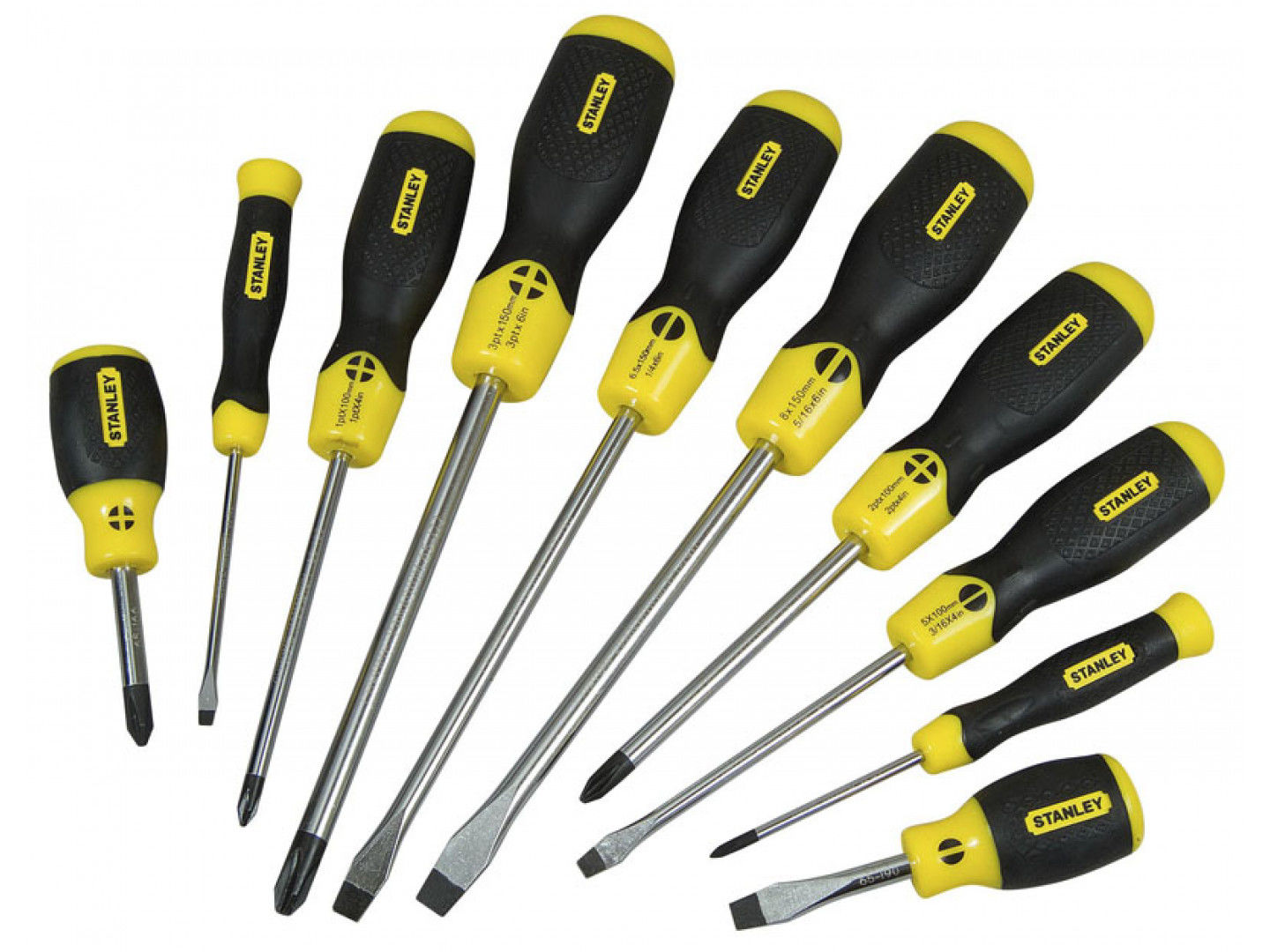 Set surubelnite Stanley CUSHION GRIP 10buc 2-65-005