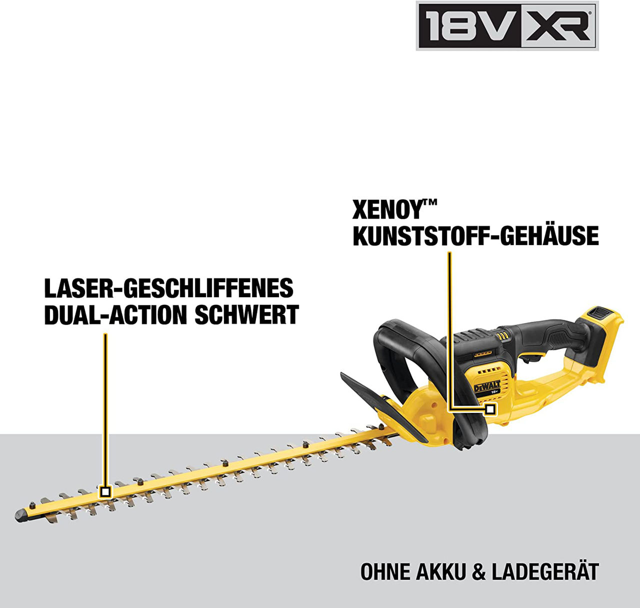 Mașină de tuns gard viu cu acumulator 18V  DEWALT DCM563PB-XJ
