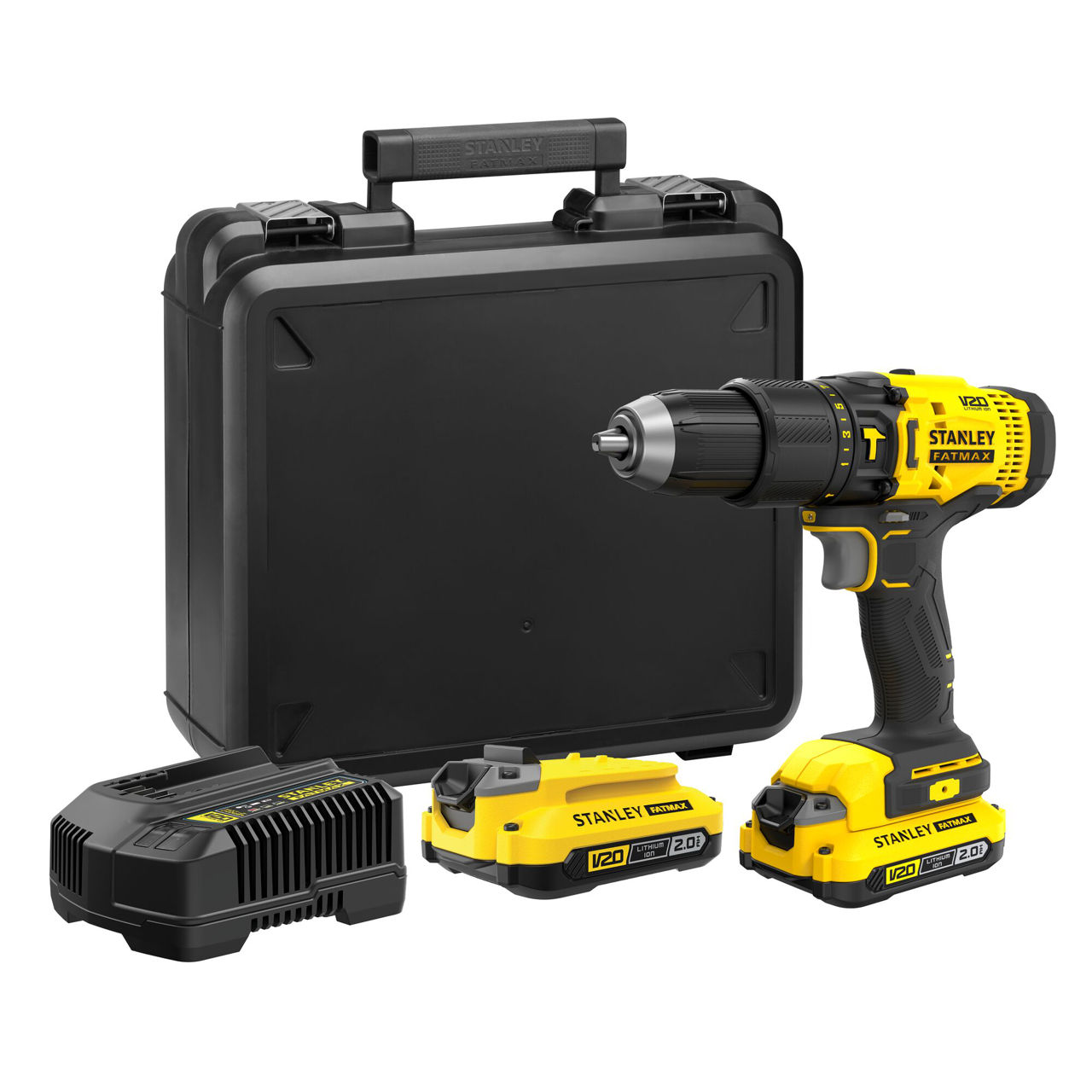 Masina de gaurit si insurubat cu percutie cu acum.Stanley FATMAX SFMCD711C2K-QW