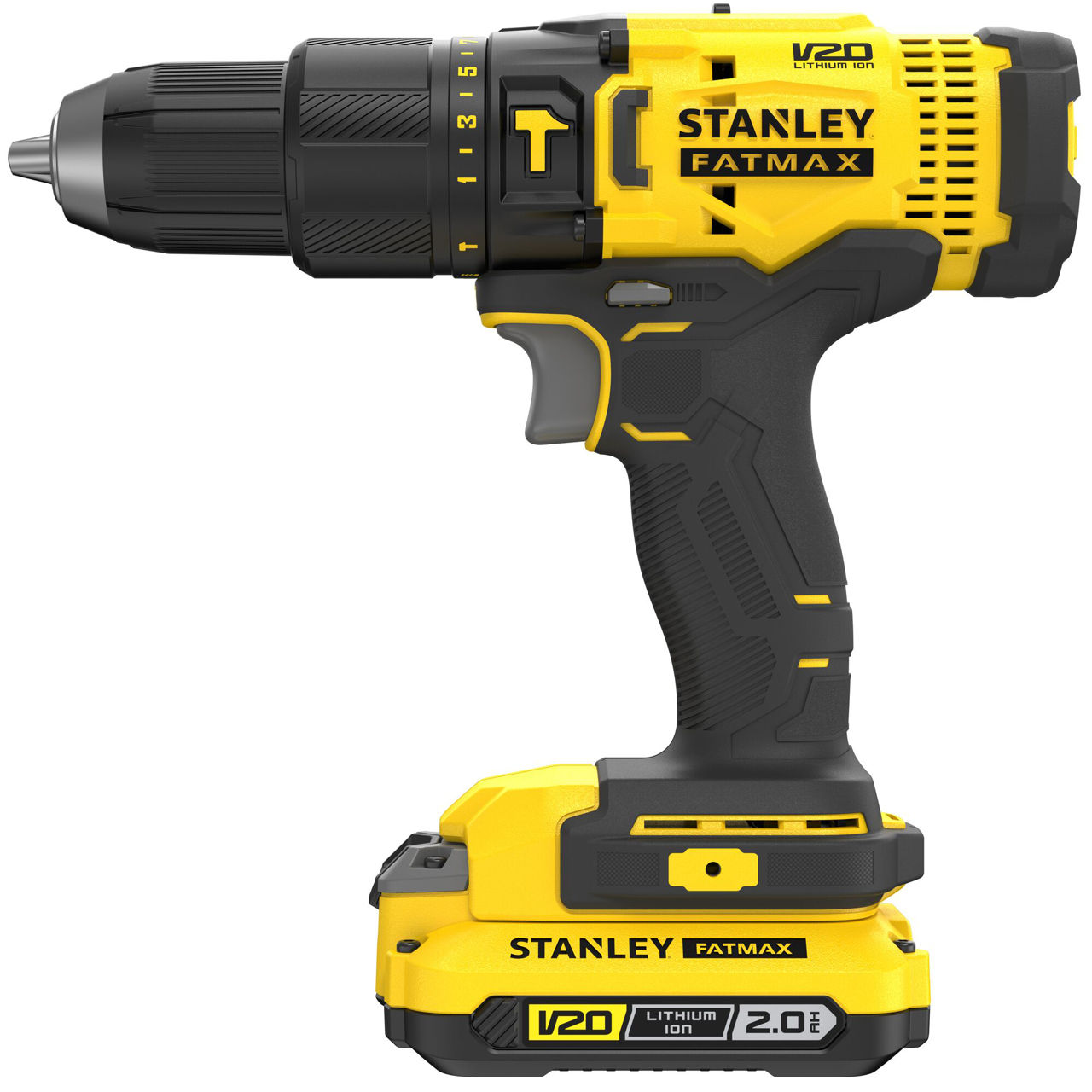 Masina de gaurit si insurubat cu percutie cu acum.Stanley FATMAX SFMCD711C2K-QW