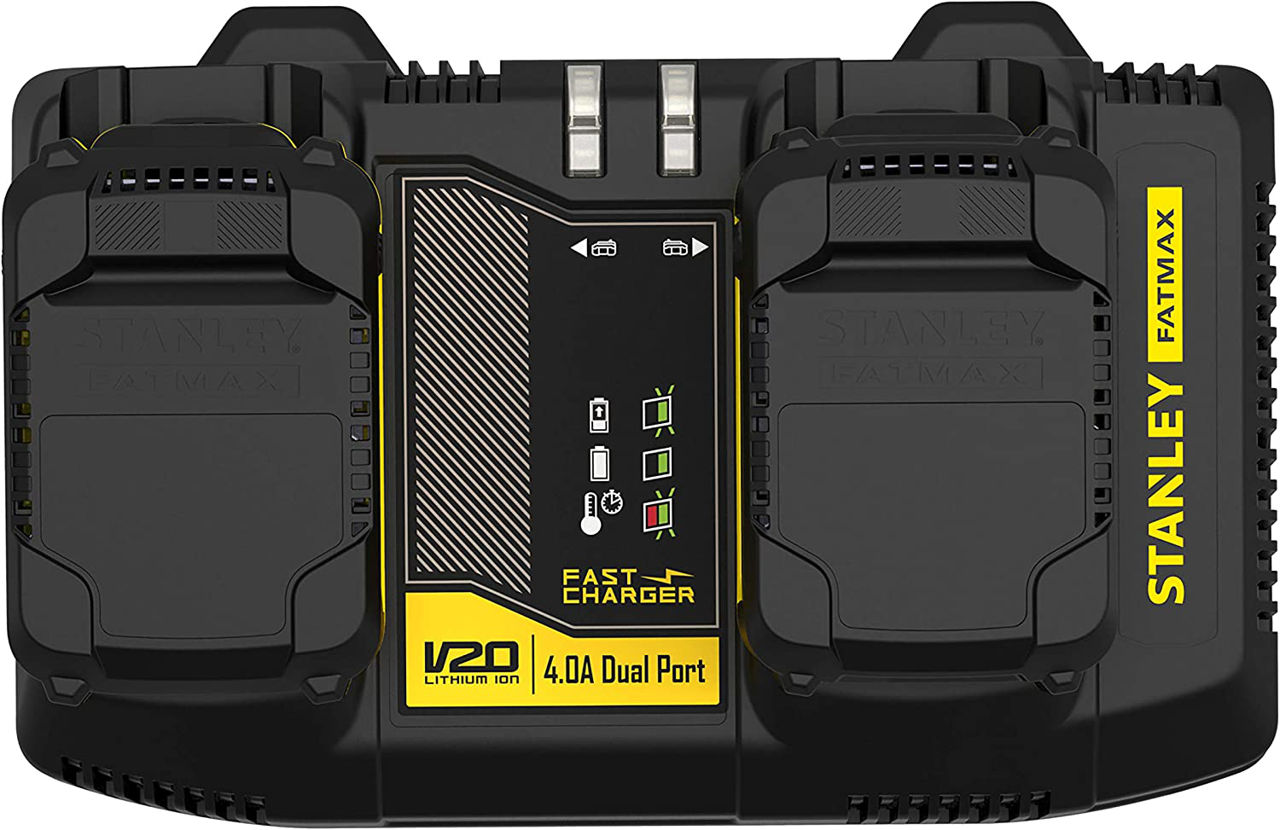 Încărcător  "rapid" V20 p/u doua baterii Stanley FATMAX SFMCB24-QW