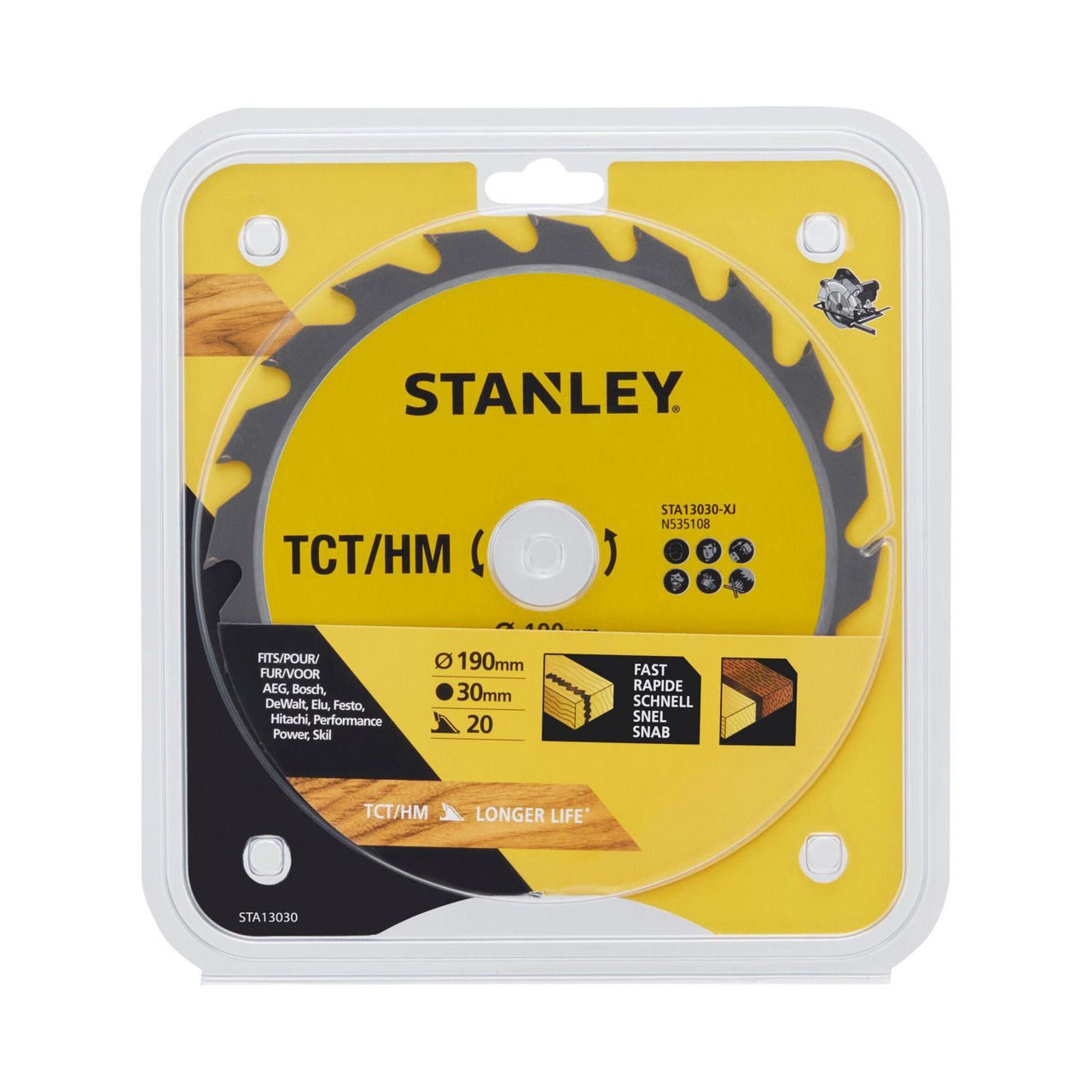 Пильный диск TCT 190x30x20T STA13030-XJ