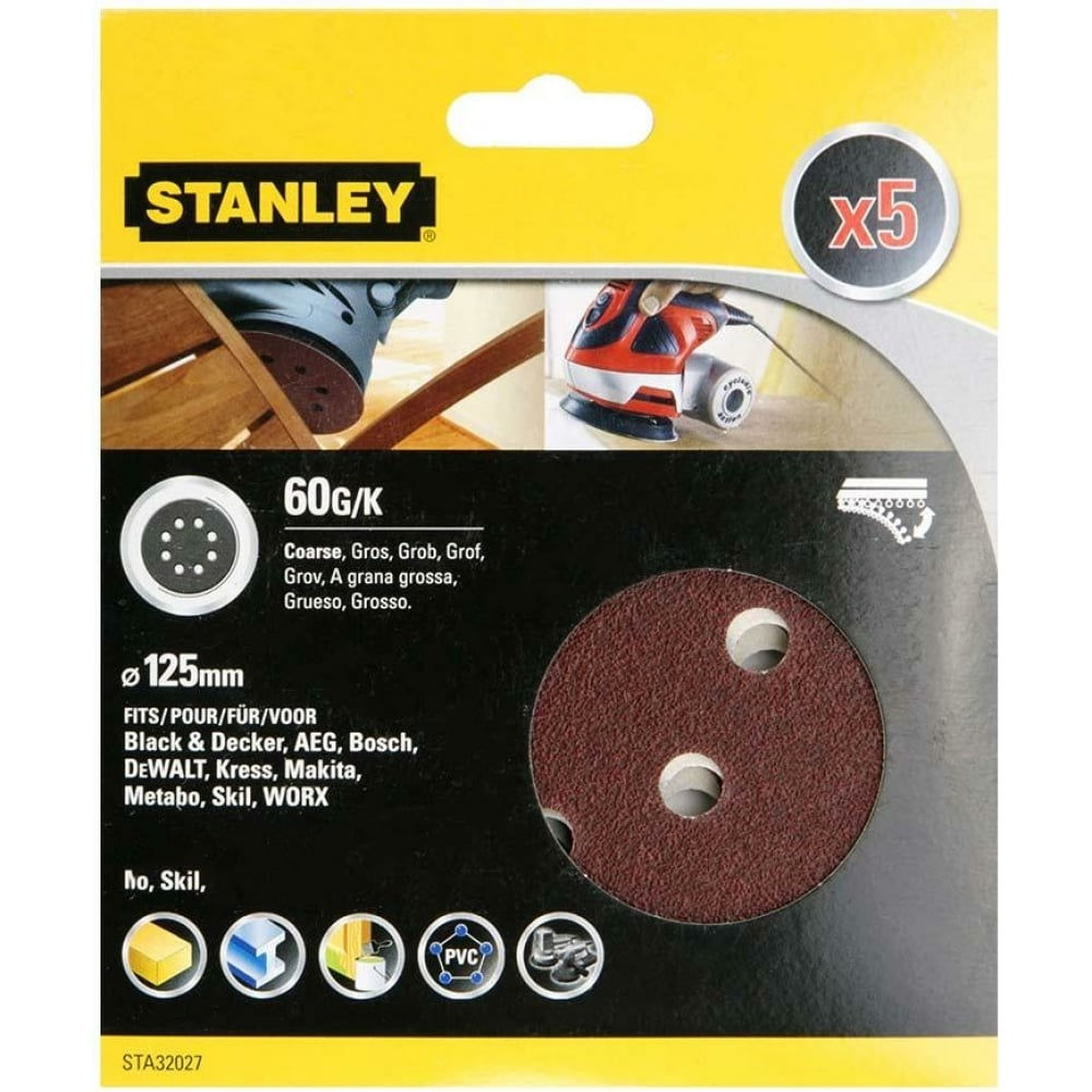 Disc autoadeziv de 125 mm P60 (5 buc.) STA32027